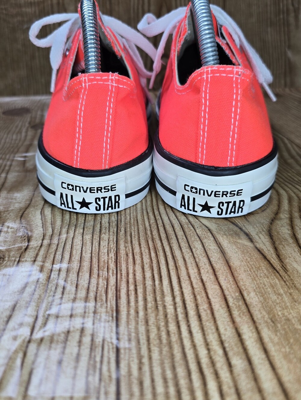 Converse Neon Orange Low Top Sneakers Women's 9 / Mens 7 - Picture 3 of 8